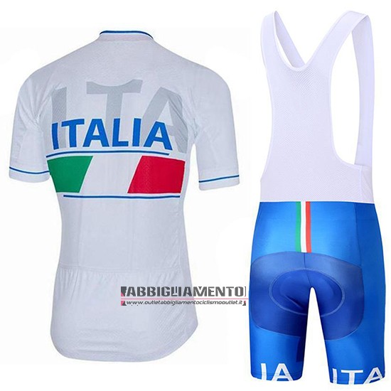 Abbigliamento Italia 2018 Manica Corta e Pantaloncino Con Bretelle Bianco - Clicca l'immagine per chiudere